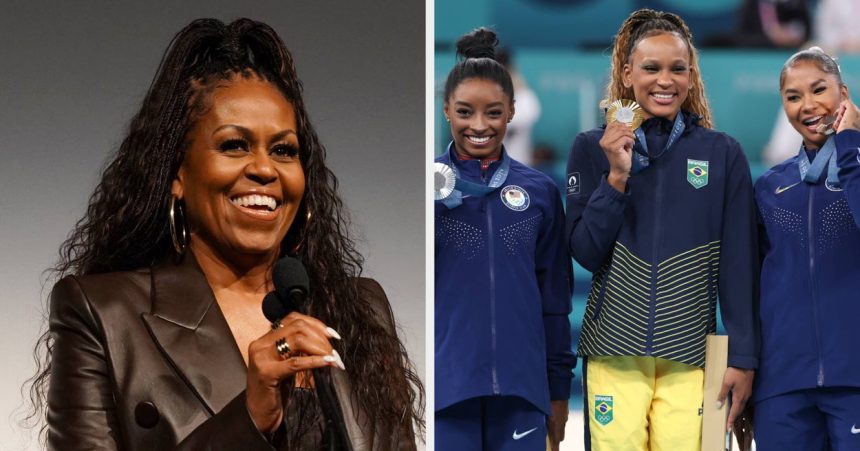 Michelle Obama Weighs In On Simone Biles And Jordan Chiles Bowing To Rebeca Andrade A Day After An NFL Star Trashed It